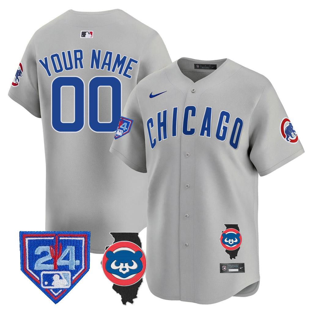 Chicago Spring Training & Illinois Patch Vapor Premier Limited Custom Jersey