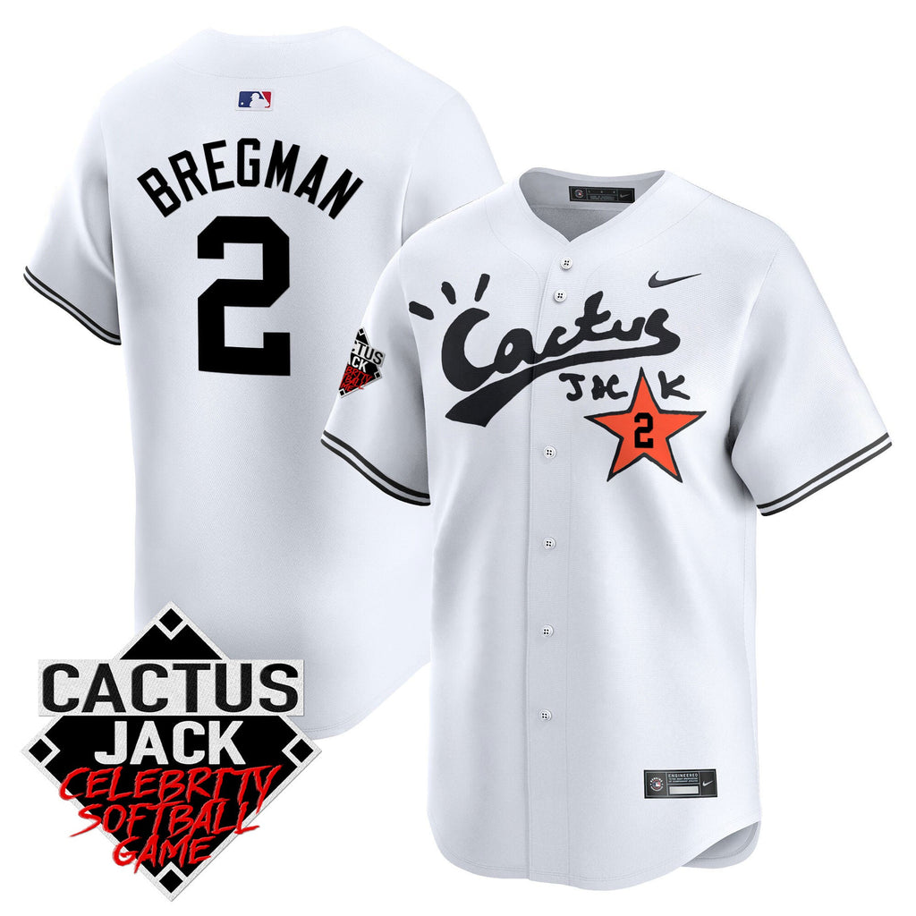 Men’s Cactus Jack Celebrity Softball Game Patch Vapor Premier Limited Jersey V2 – Stitched