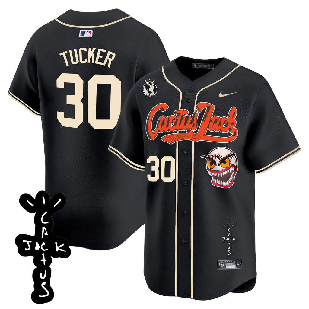 Men’s Houston Cactus Jack Patch Vapor Premier Limited Jersey – Stitched