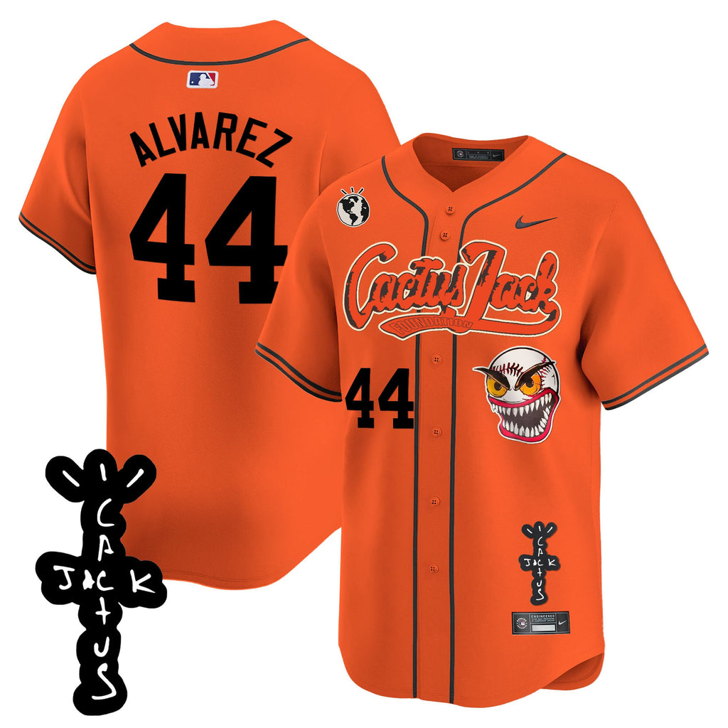 Men’s Houston Cactus Jack Patch Vapor Premier Limited Jersey – Stitched