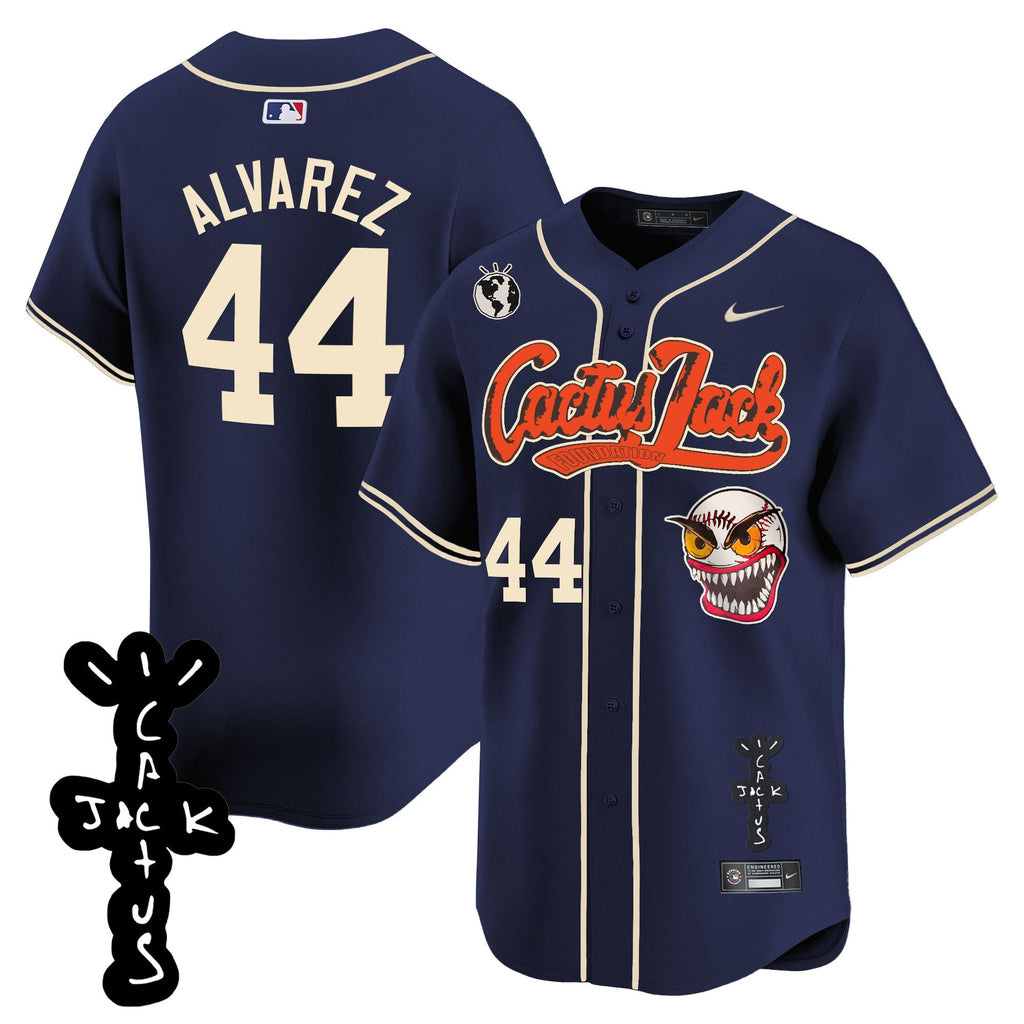 Men’s Houston Cactus Jack Patch Vapor Premier Limited Jersey – Stitched