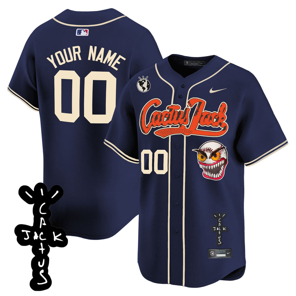 Houston Cactus Jack Patch Vapor Premier Limited Custom Jersey – Stitched