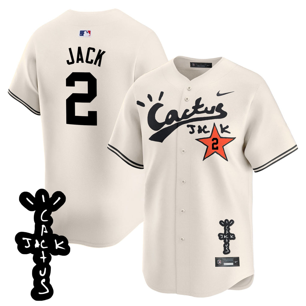 Men’s Houston Cactus Jack Patch Vapor Premier Limited Jersey V2 – Stitched