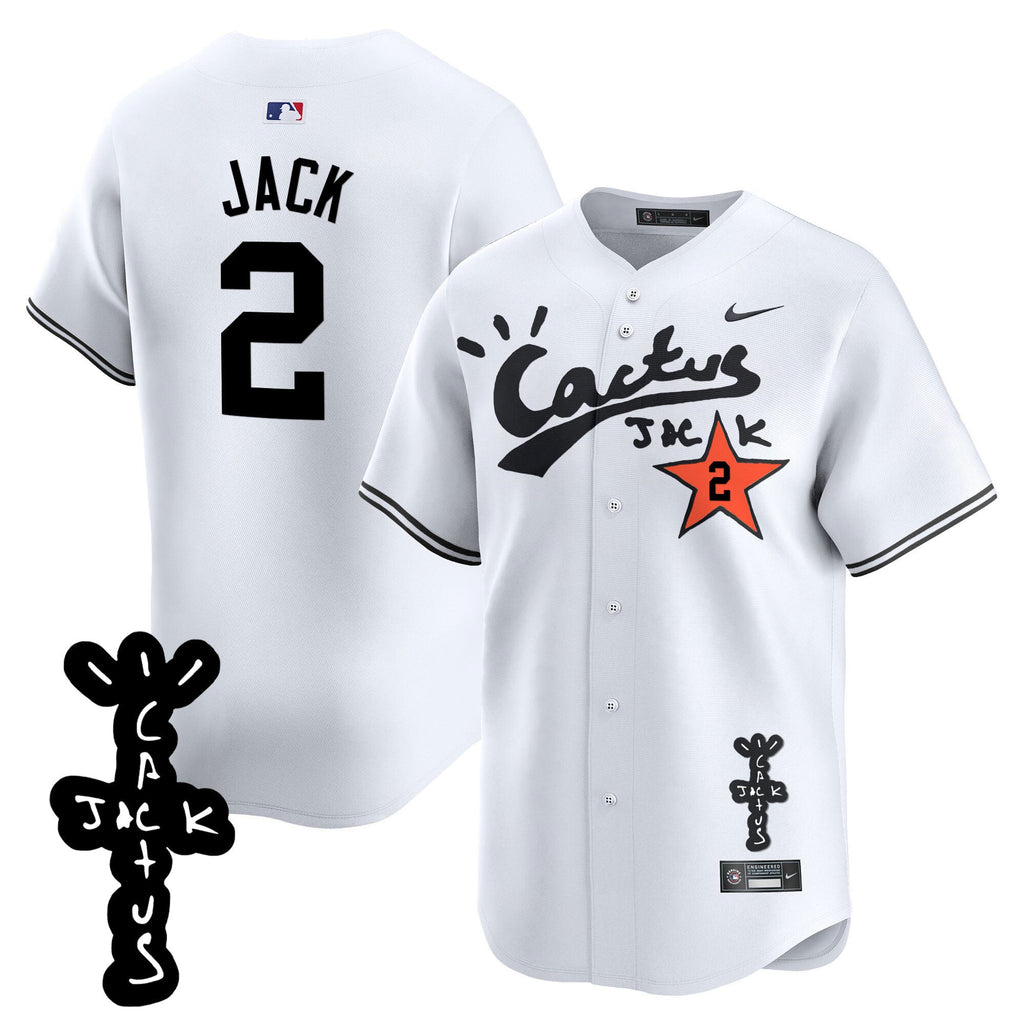 Men’s Houston Cactus Jack Patch Vapor Premier Limited Jersey V2 – Stitched