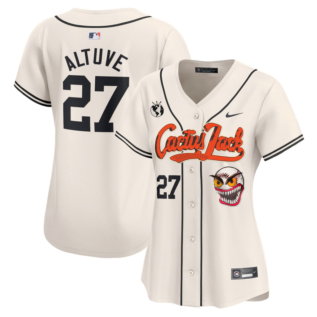 Women’s Houston Cactus Jack Vapor Premier Limited Jersey – Stitched