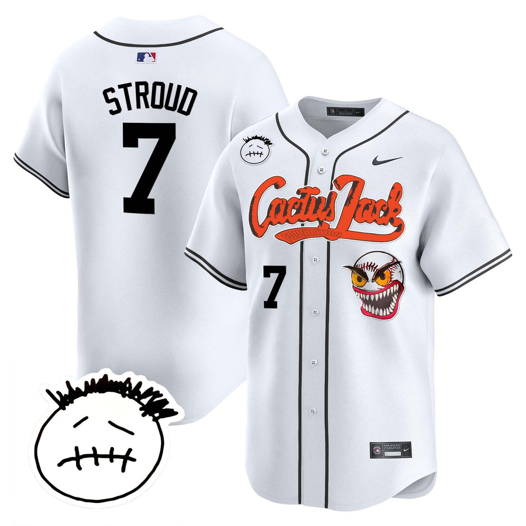 Men’s Houston Cactus Jack Patch Vapor Premier Limited Jersey V3 – Stitched