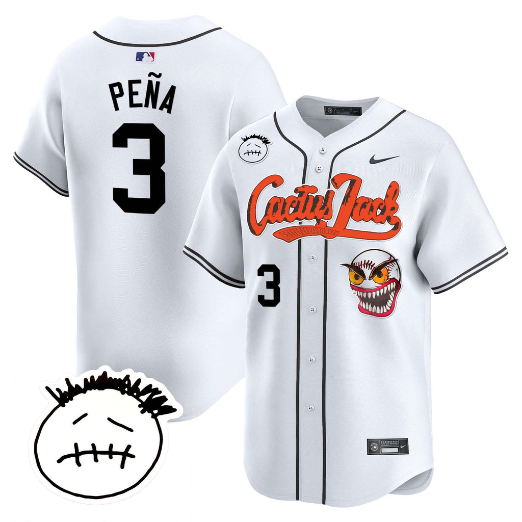 Men’s Houston Cactus Jack Patch Vapor Premier Limited Jersey V3 – Stitched