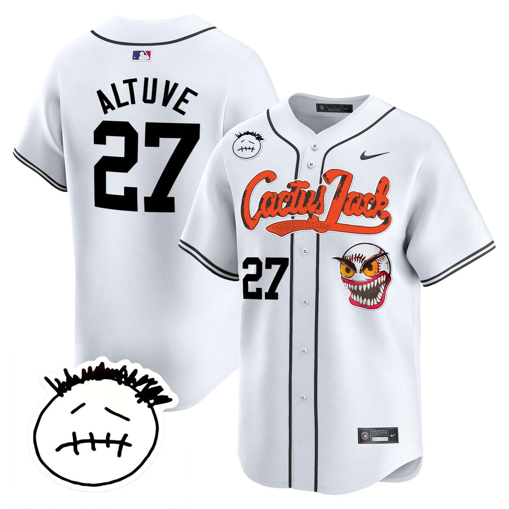 Men’s Houston Cactus Jack Patch Vapor Premier Limited Jersey V3 – Stitched