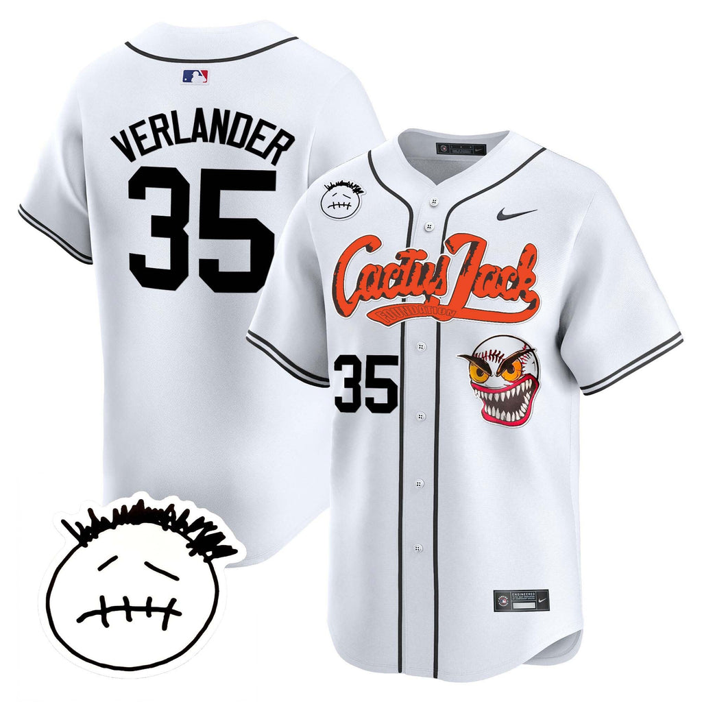 Men’s Houston Cactus Jack Patch Vapor Premier Limited Jersey V3 – Stitched