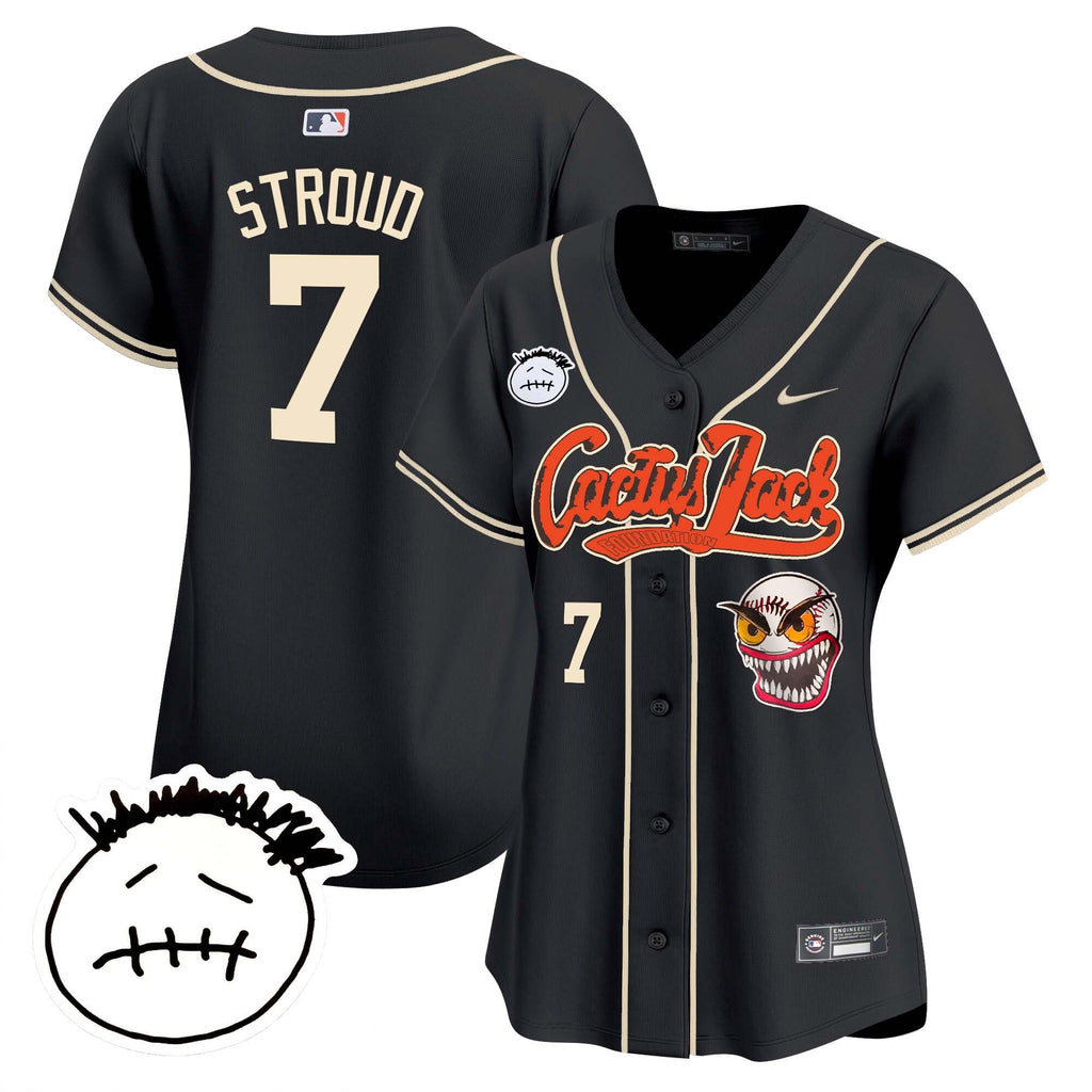 Women’s Houston Cactus Jack Patch Vapor Premier Limited Jersey V3 – Stitched