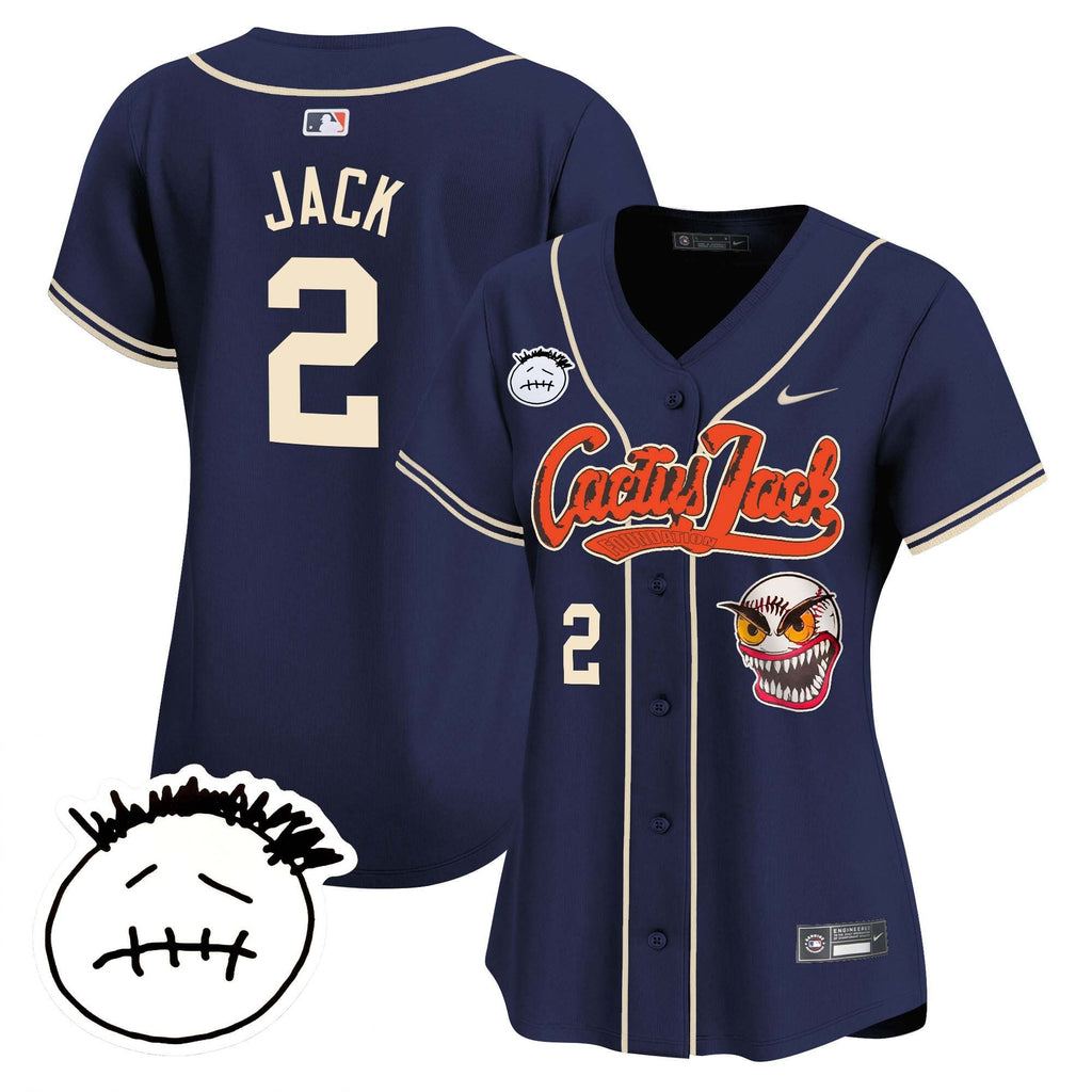 Women’s Houston Cactus Jack Patch Vapor Premier Limited Jersey V3 – Stitched