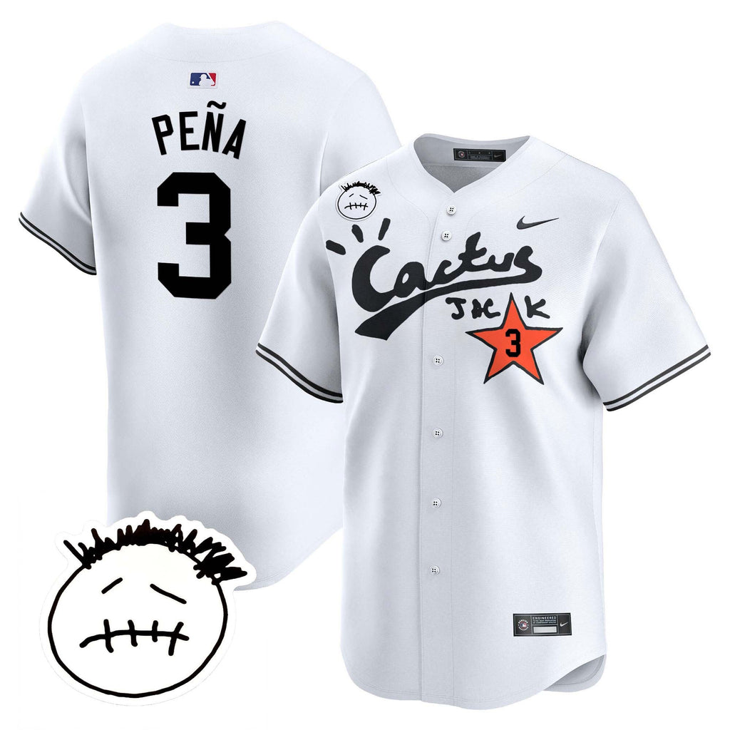 Men’s Houston Cactus Jack Patch Vapor Premier Limited Jersey V4 – Stitched