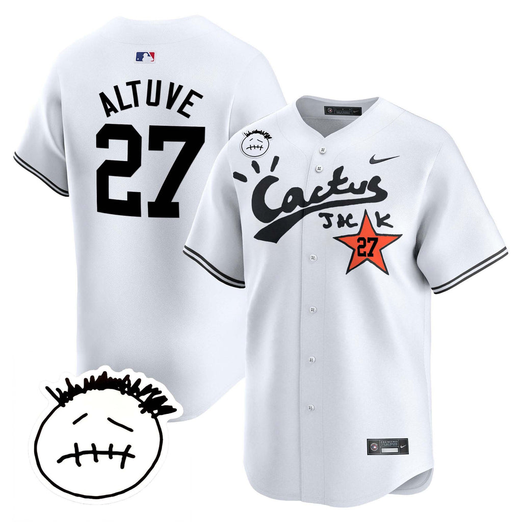 Men’s Houston Cactus Jack Patch Vapor Premier Limited Jersey V4 – Stitched