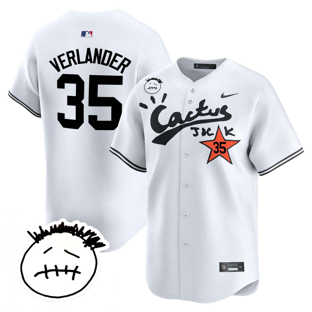 Men’s Houston Cactus Jack Patch Vapor Premier Limited Jersey V4 – Stitched