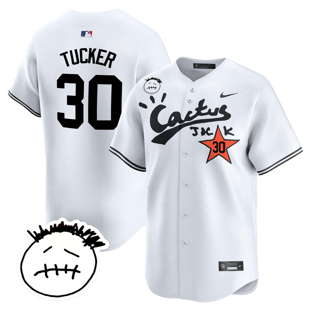 Men’s Houston Cactus Jack Patch Vapor Premier Limited Jersey V4 – Stitched