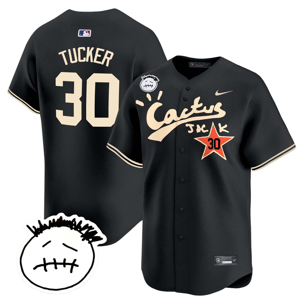 Men’s Houston Cactus Jack Patch Vapor Premier Limited Jersey V4 – Stitched