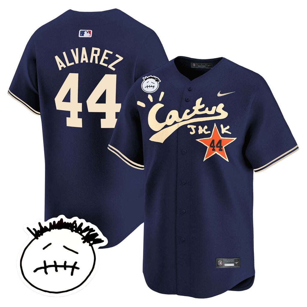 Men’s Houston Cactus Jack Patch Vapor Premier Limited Jersey V4 – Stitched