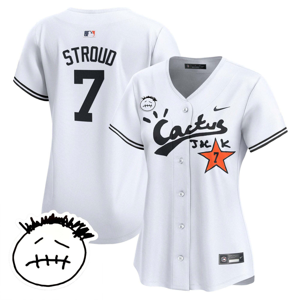 Women’s Houston Cactus Jack Patch Vapor Premier Limited Jersey V4 – Stitched