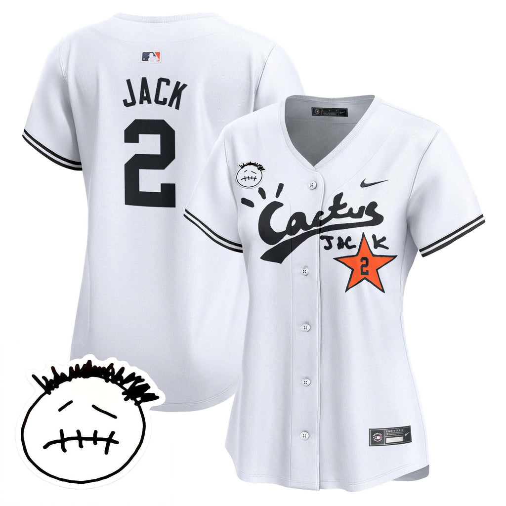 Women’s Houston Cactus Jack Patch Vapor Premier Limited Jersey V4 – Stitched