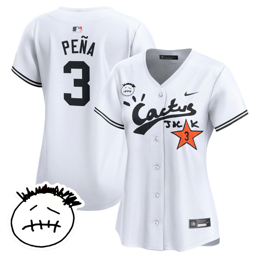 Women’s Houston Cactus Jack Patch Vapor Premier Limited Jersey V4 – Stitched