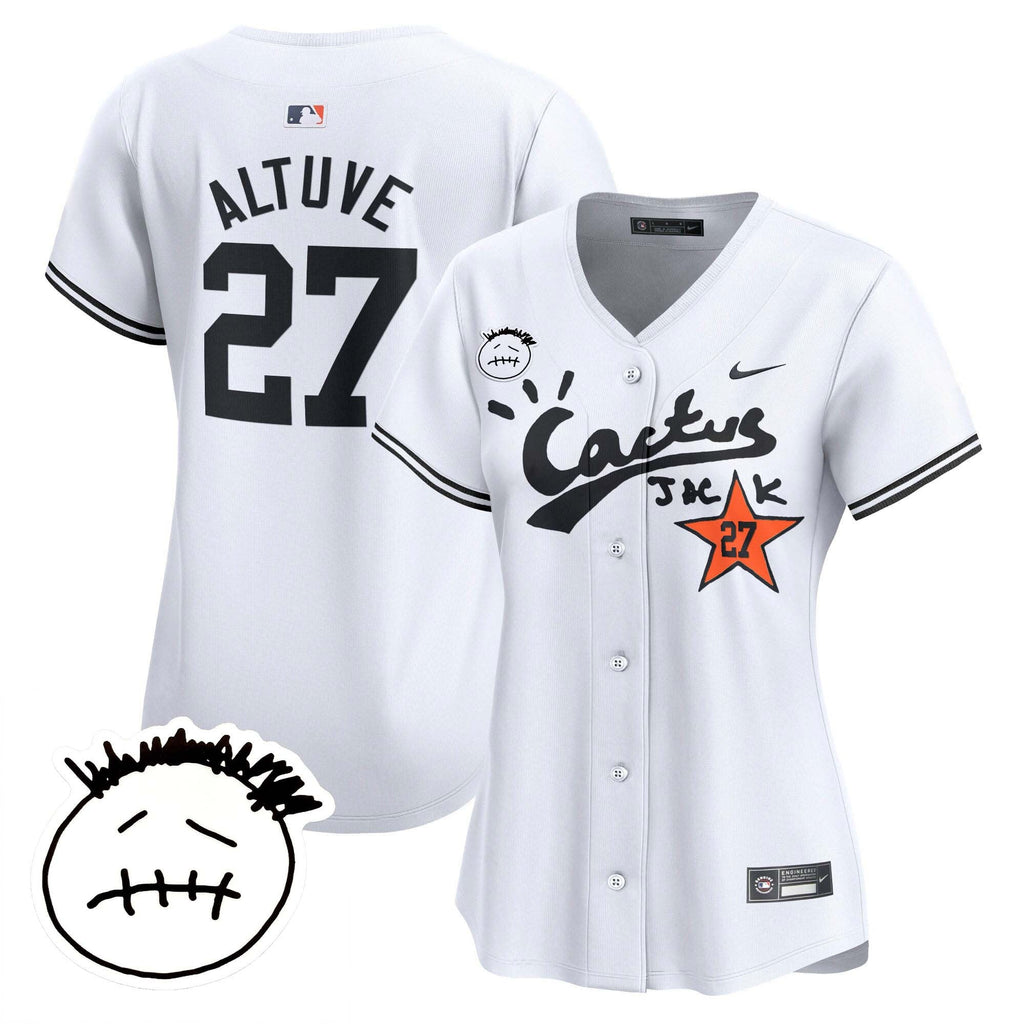 Women’s Houston Cactus Jack Patch Vapor Premier Limited Jersey V4 – Stitched
