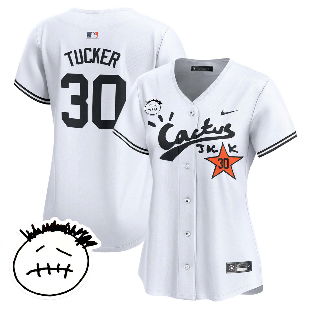 Women’s Houston Cactus Jack Patch Vapor Premier Limited Jersey V4 – Stitched