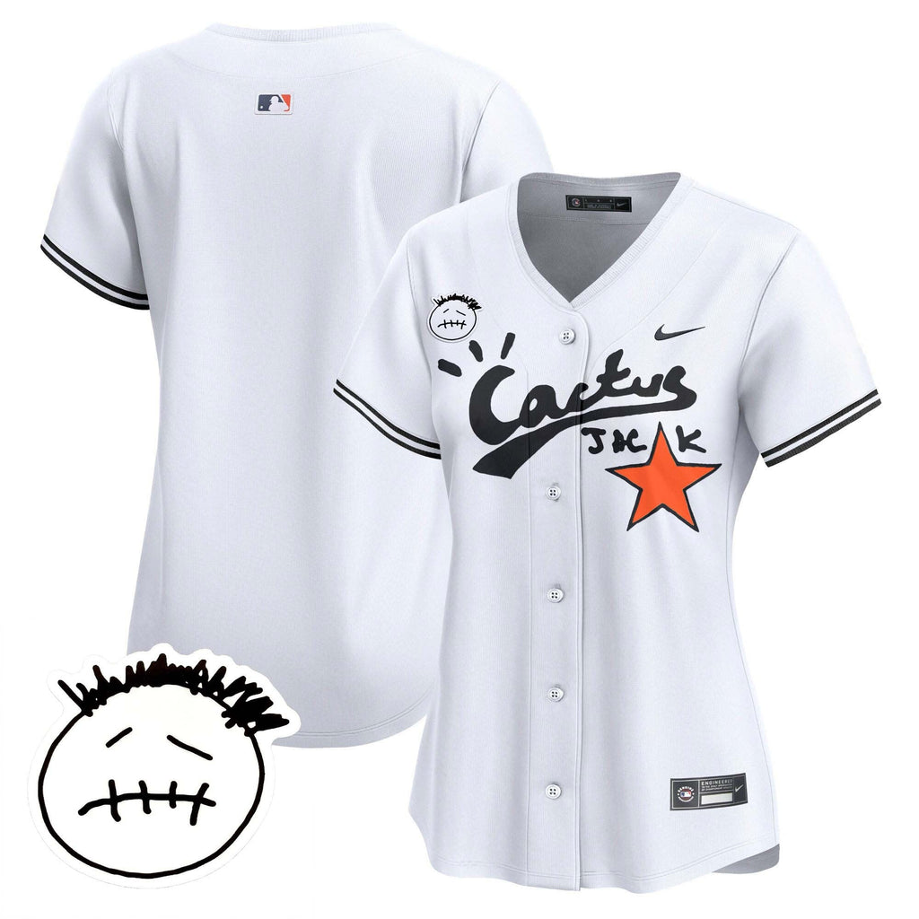 Women’s Houston Cactus Jack Patch Vapor Premier Limited Jersey V4 – Stitched