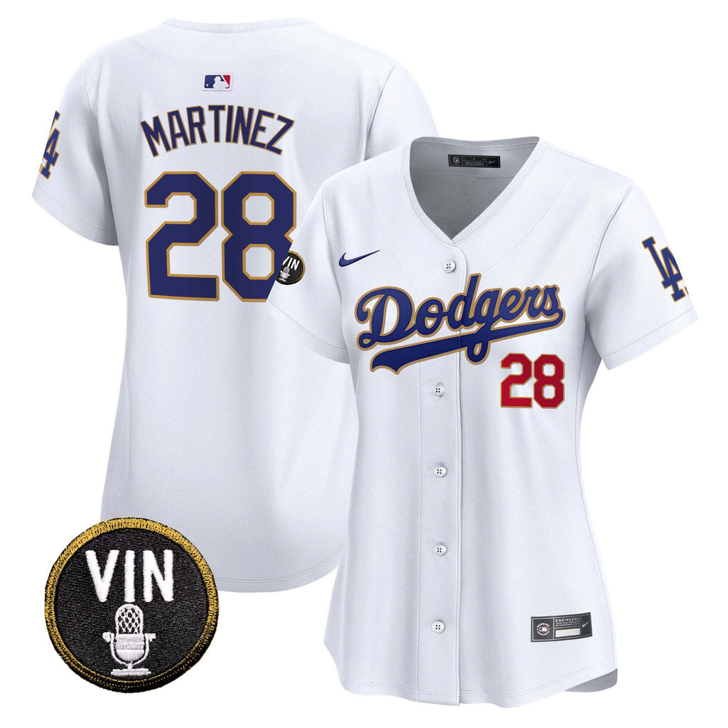 Women’s Vin Scully Patch Gold Trim Vapor Premier Limited Jersey