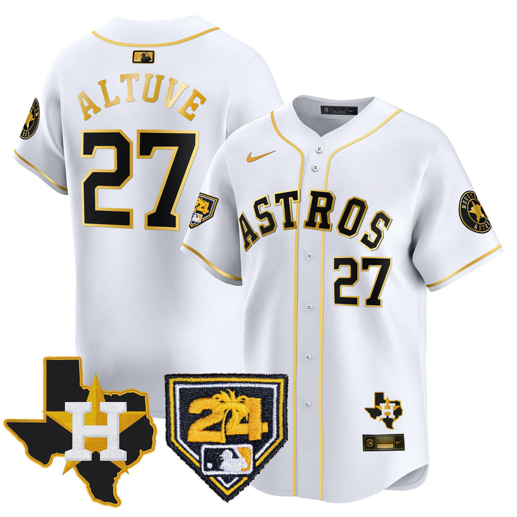 Men’s Houston 2024 Spring Training & Texas Patch Vapor Premier Limited Jersey