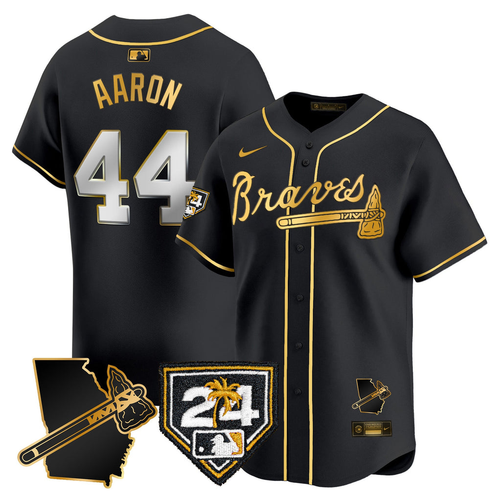 Men’s Atlanta 2024 Spring Training & Georgia Patch Vapor Premier Limited Jersey