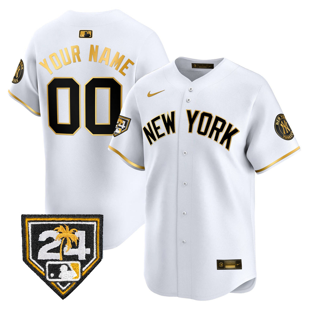 New York 2024 Spring Training Patch Vapor Premier Limited Custom Jersey V3
