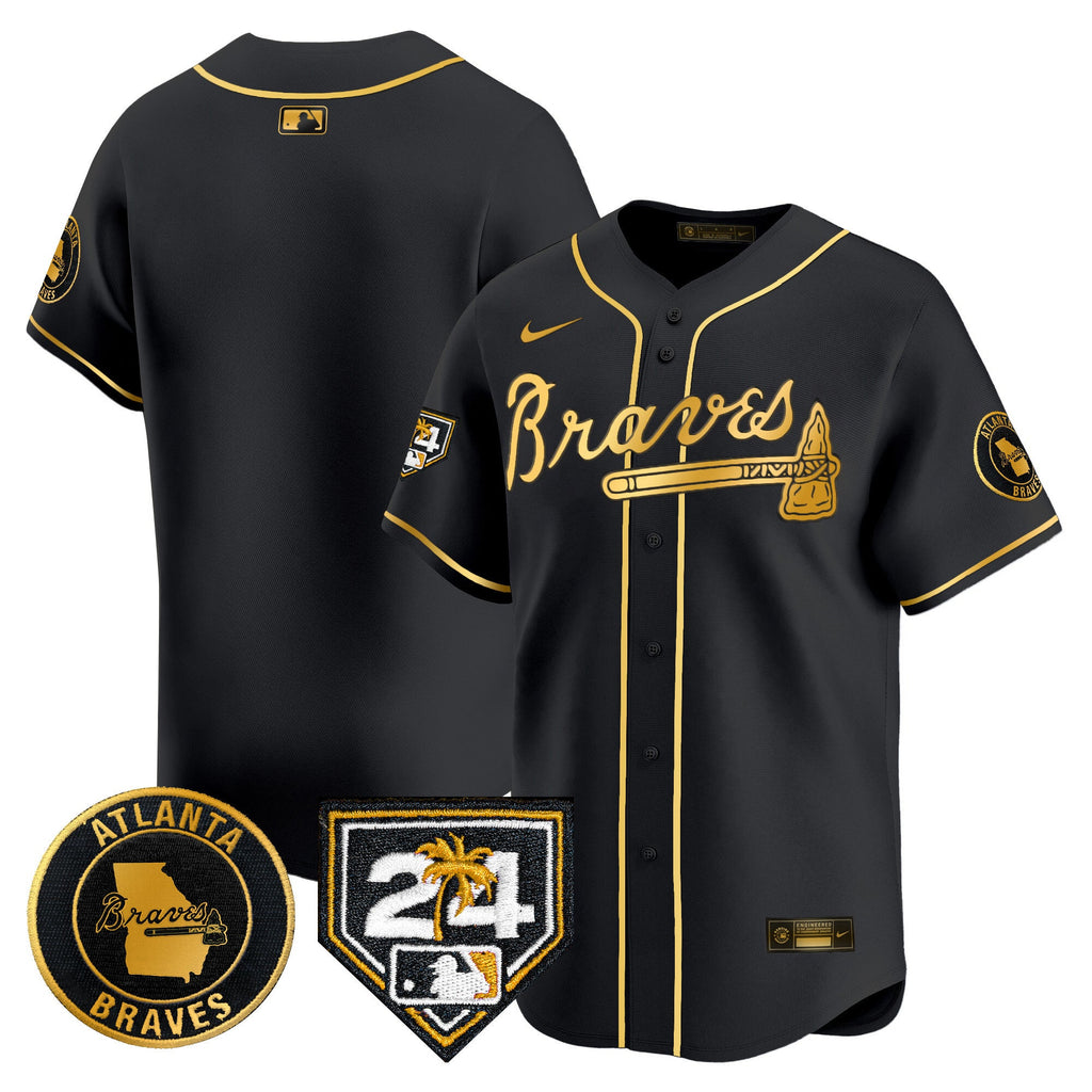 Men’s Atlanta 2024 Spring Training Patch Vapor Premier Limited Jersey