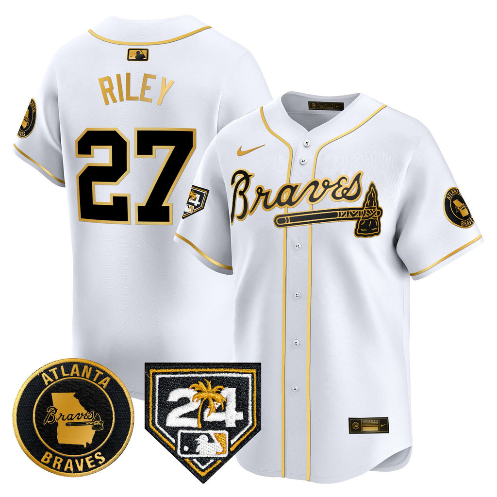 Men’s Atlanta 2024 Spring Training Patch Vapor Premier Limited Jersey