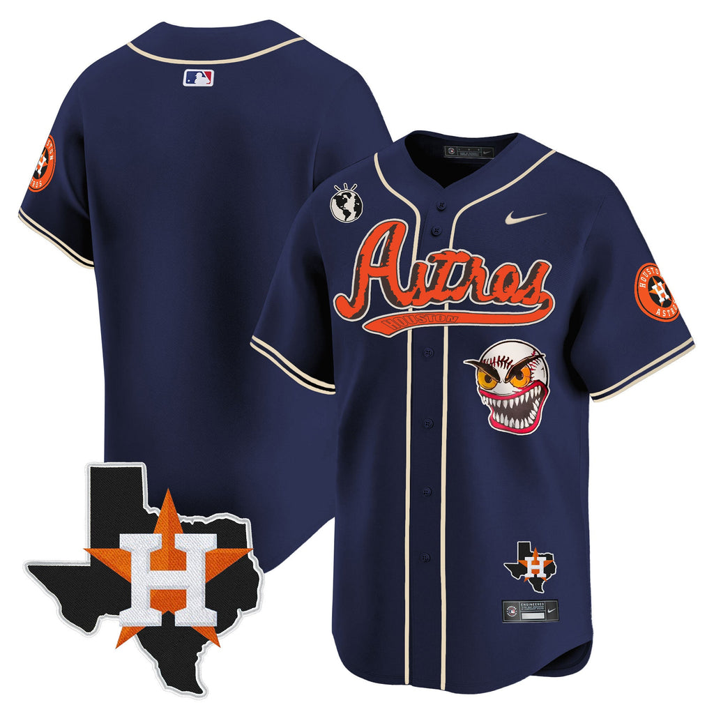 Men’s Houston Cactus Jack Style Vapor Premier Limited Jersey V2 – Stitched