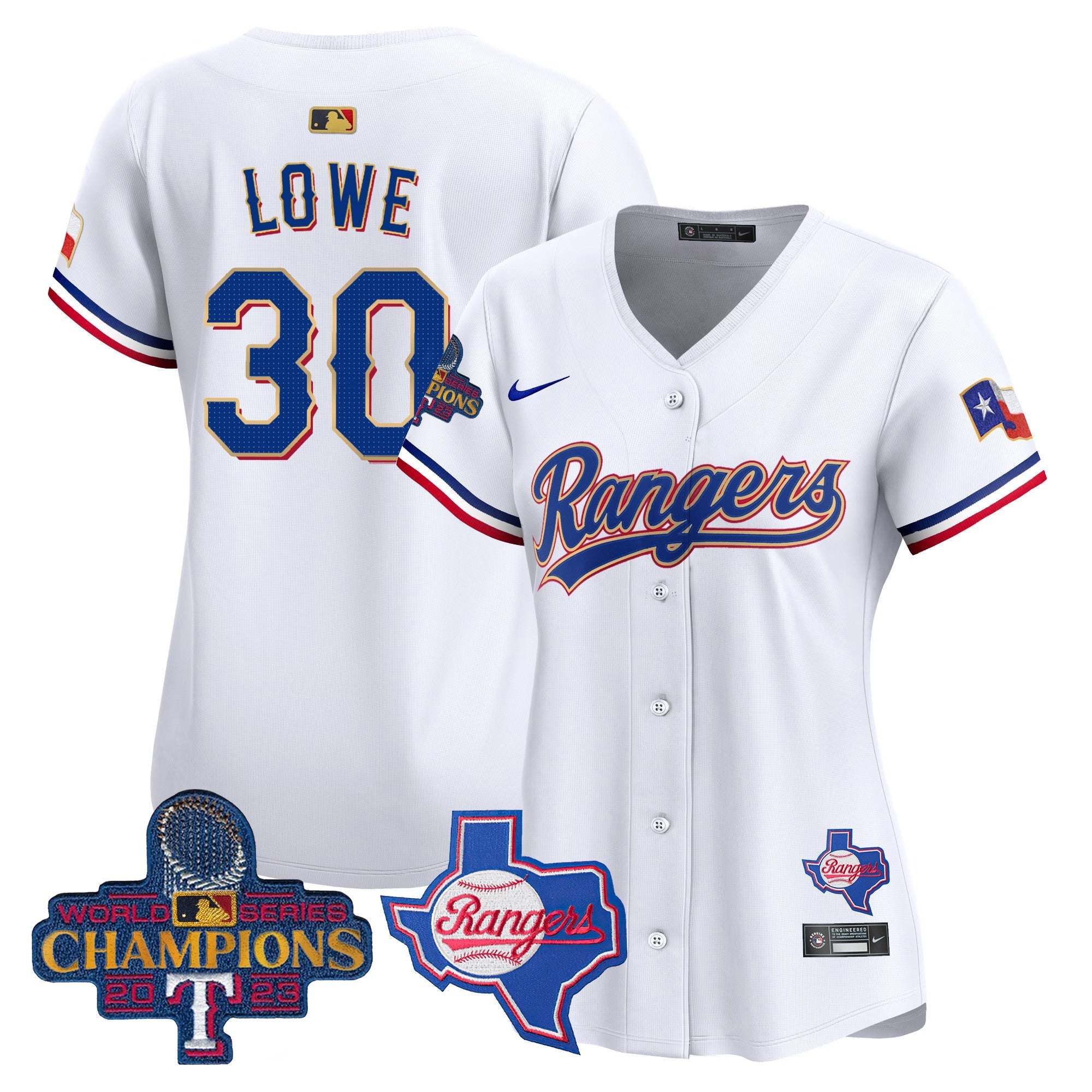 Women’s Texas 2023 World Series Champions Gold Trim Vapor Premier Limited Jersey V2