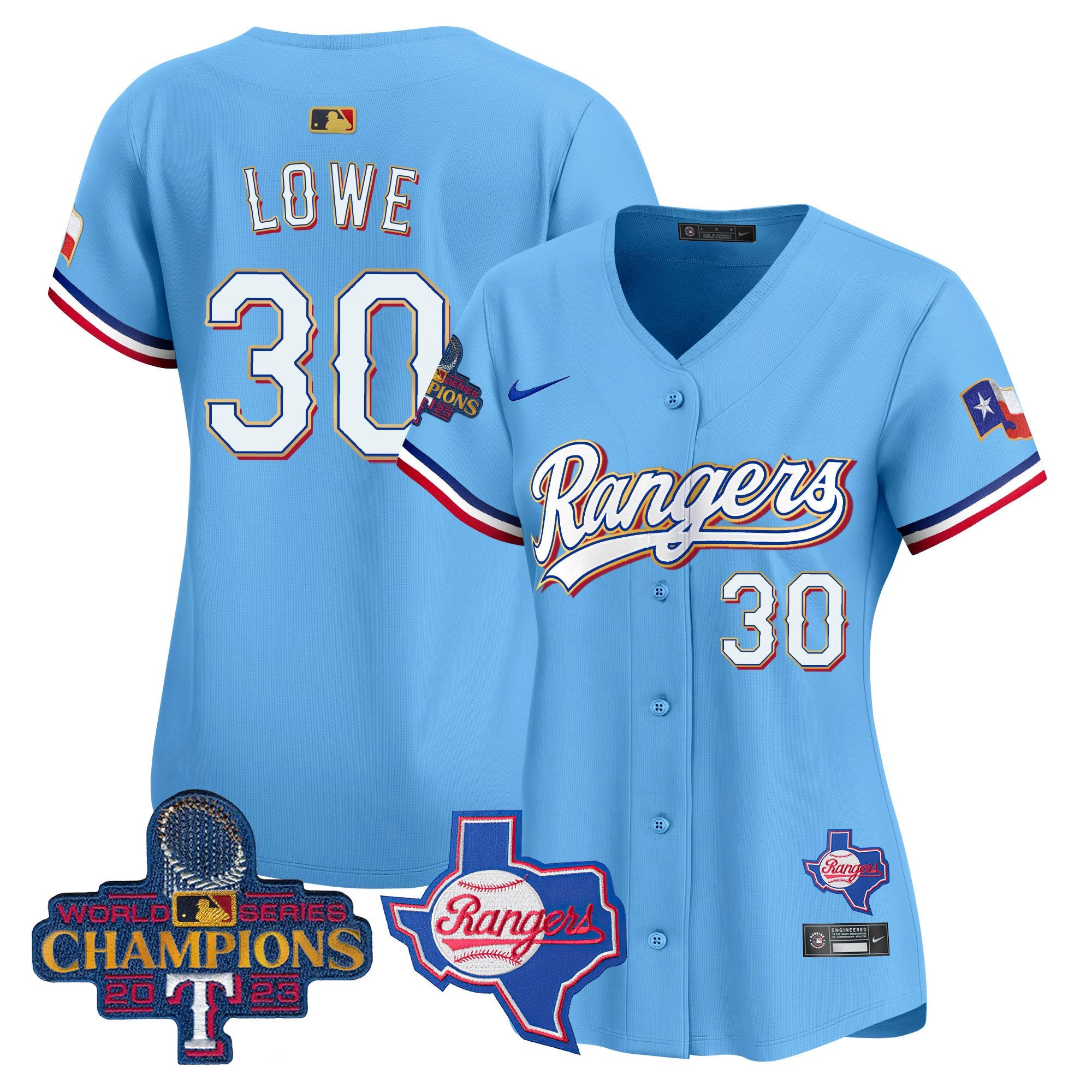 Women’s Texas 2023 World Series Champions Gold Trim Vapor Premier Limited Jersey V2