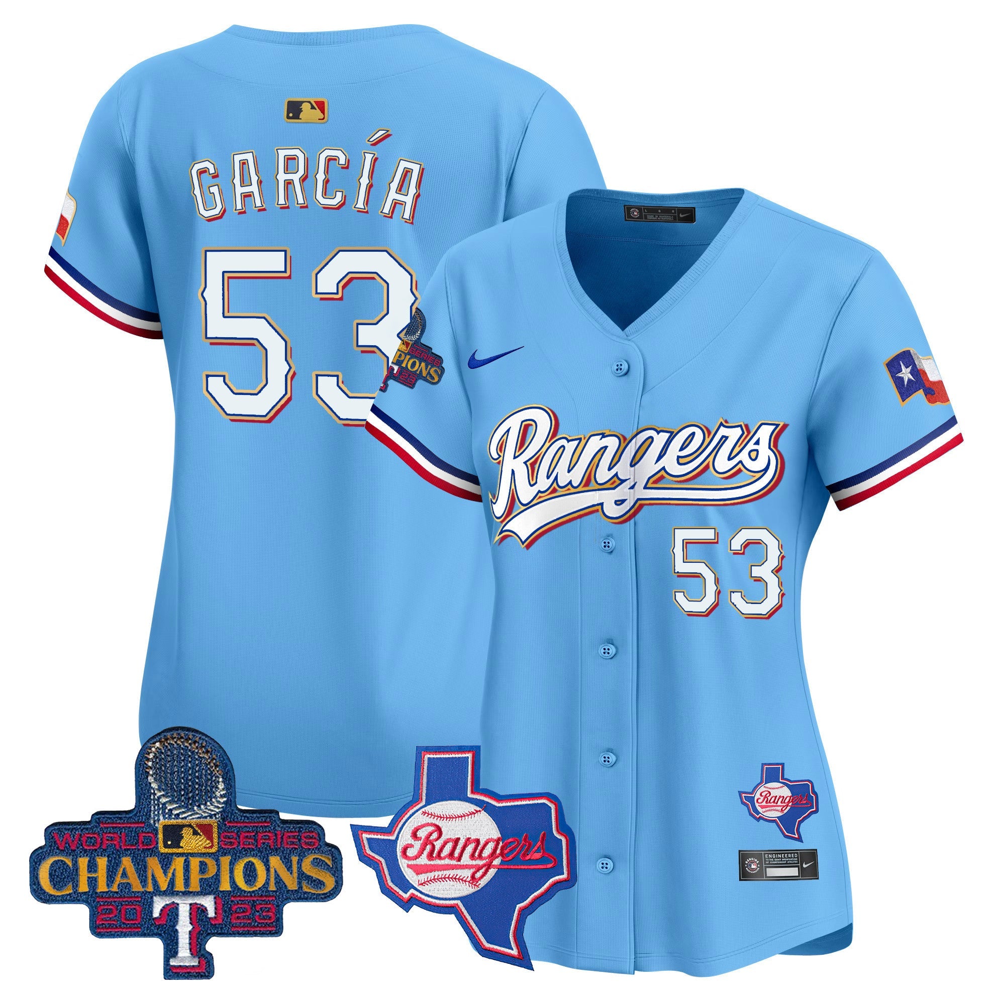 Women’s Texas 2023 World Series Champions Gold Trim Vapor Premier Limited Jersey V2