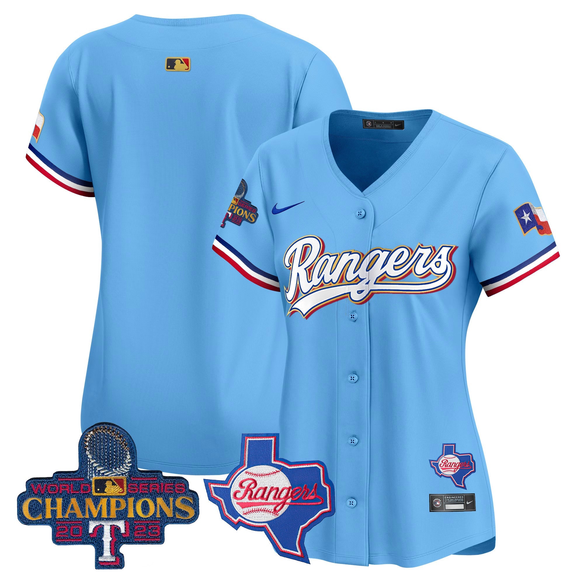 Women’s Texas 2023 World Series Champions Gold Trim Vapor Premier Limited Jersey V2