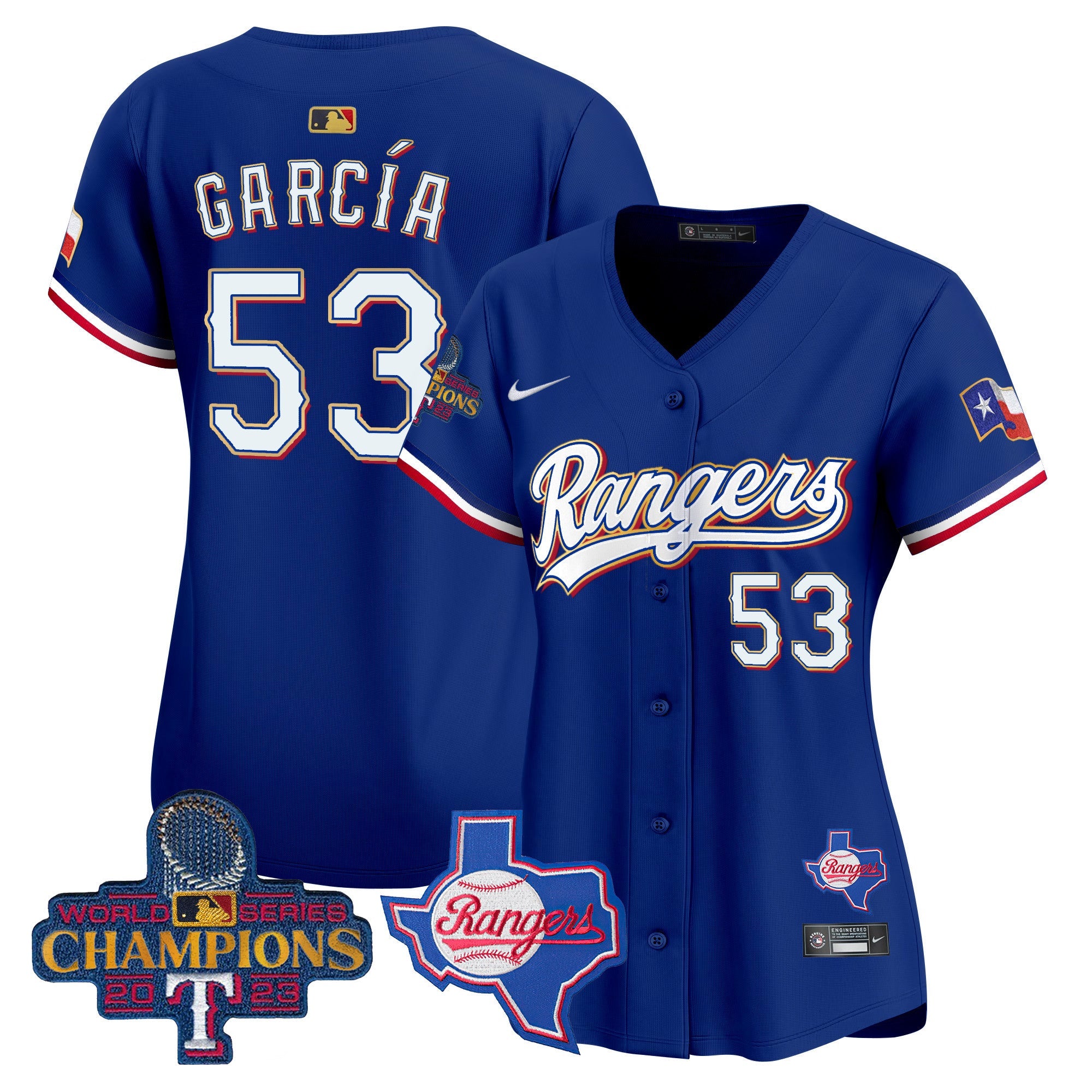 Women’s Texas 2023 World Series Champions Gold Trim Vapor Premier Limited Jersey V2