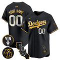 Vin Patch & Kobe Bryant Gold Trim Vapor Premier Limited Custom Jersey V2