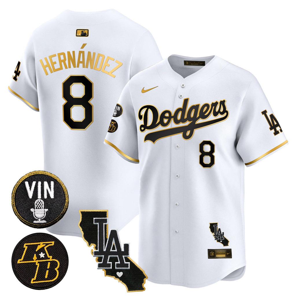 Men’s Vin & Kobe Patch Gold Trim Vapor Premier Limited Jersey V2