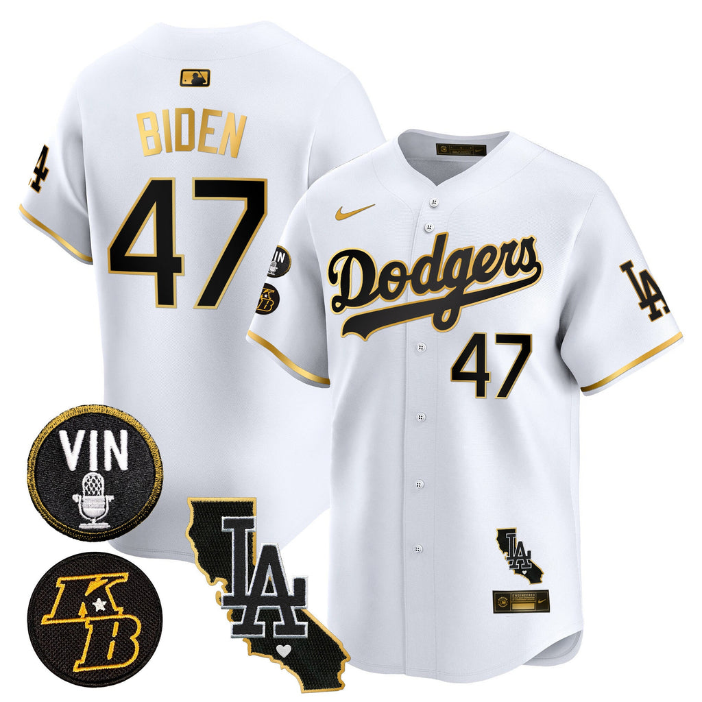 Men’s Vin & Kobe Patch Gold Trim Vapor Premier Limited Jersey V2
