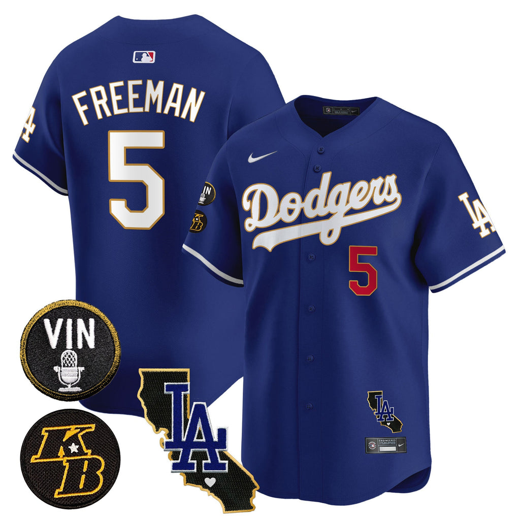 Men’s Vin & Kobe Patch Gold Trim Vapor Premier Limited Jersey V2