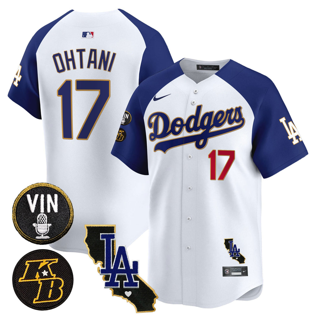 Men’s Vin & Kobe Patch Gold Trim Vapor Premier Limited Jersey V2