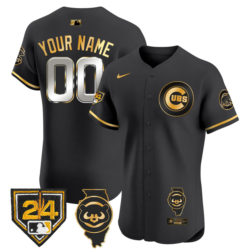 Chicago Spring Training & Illinois Patch Vapor Premier Elite Custom Jersey