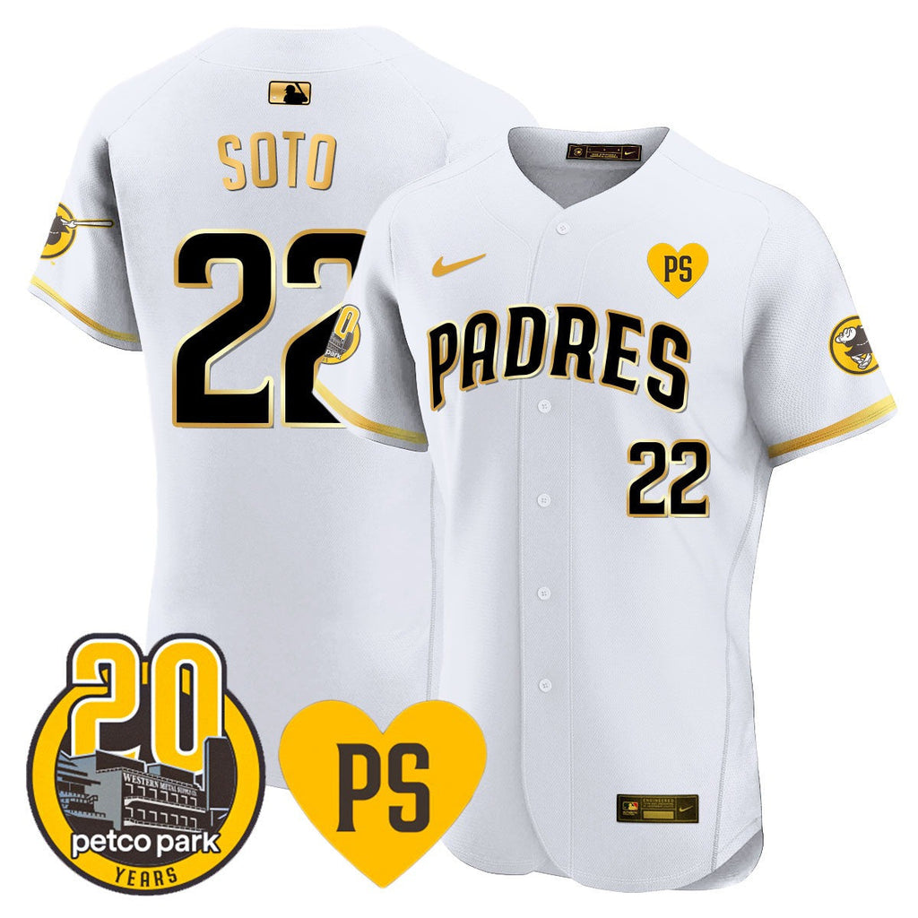 Men’s “For Peter” & Petco Park 20th Patch Vapor Premier Elite Jersey