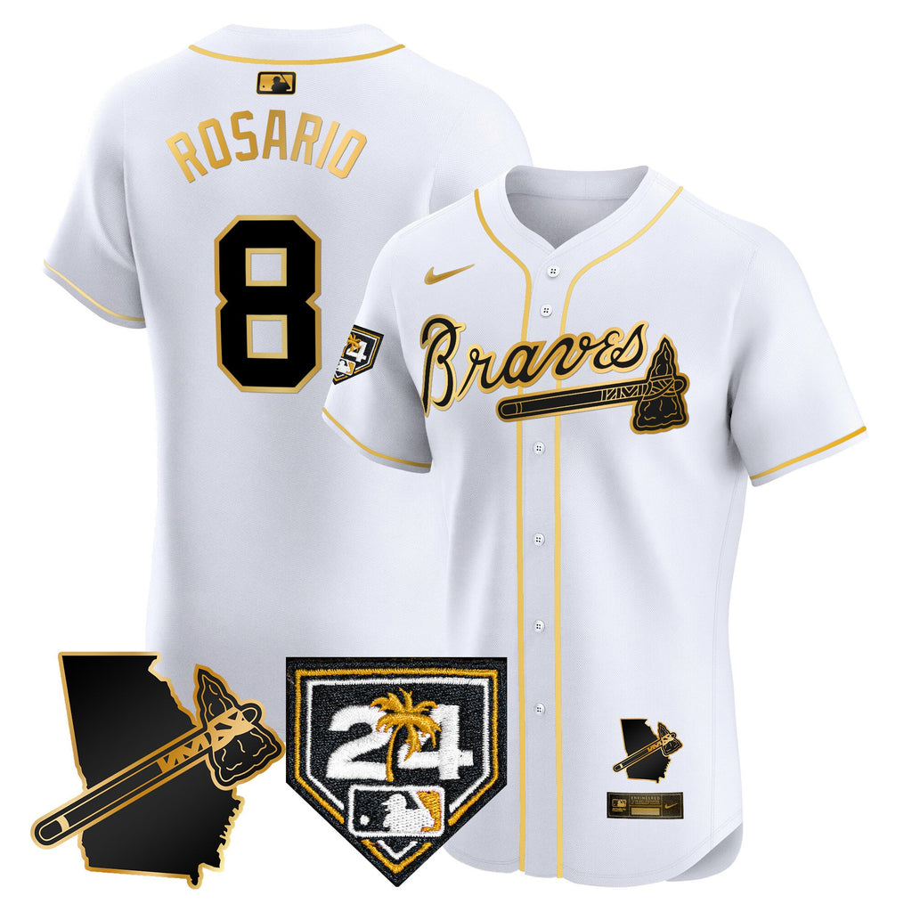 Men’s Atlanta 2024 Spring Training & Georgia Patch Vapor Premier Elite Jersey