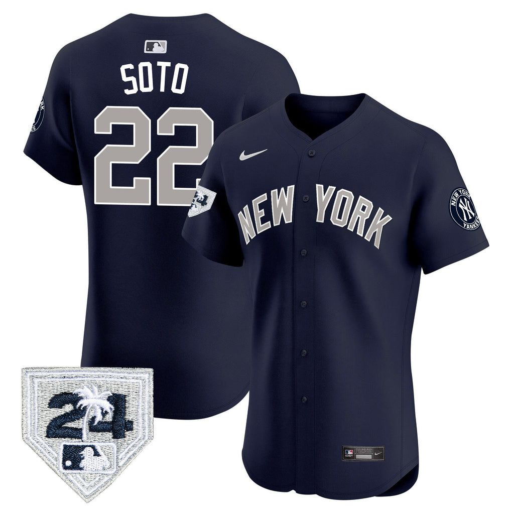 Men’s New York 2024 Spring Training Patch Vapor Premier Elite Jersey V2