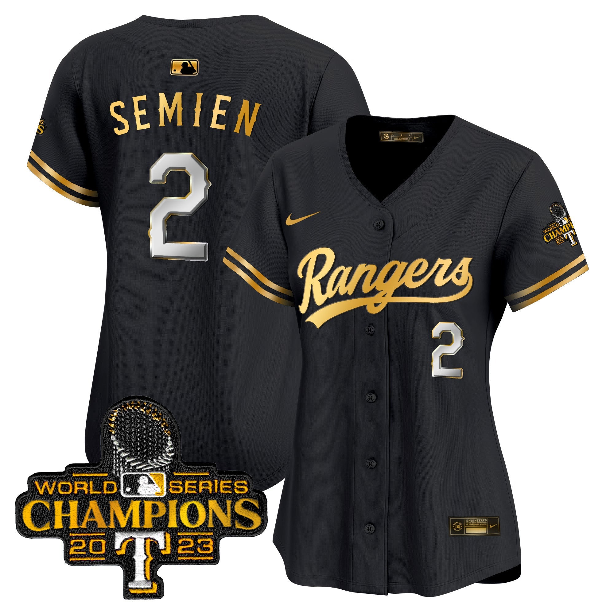 Women’s Texas 2023 World Series Champions Gold Trim Vapor Premier Limited Jersey