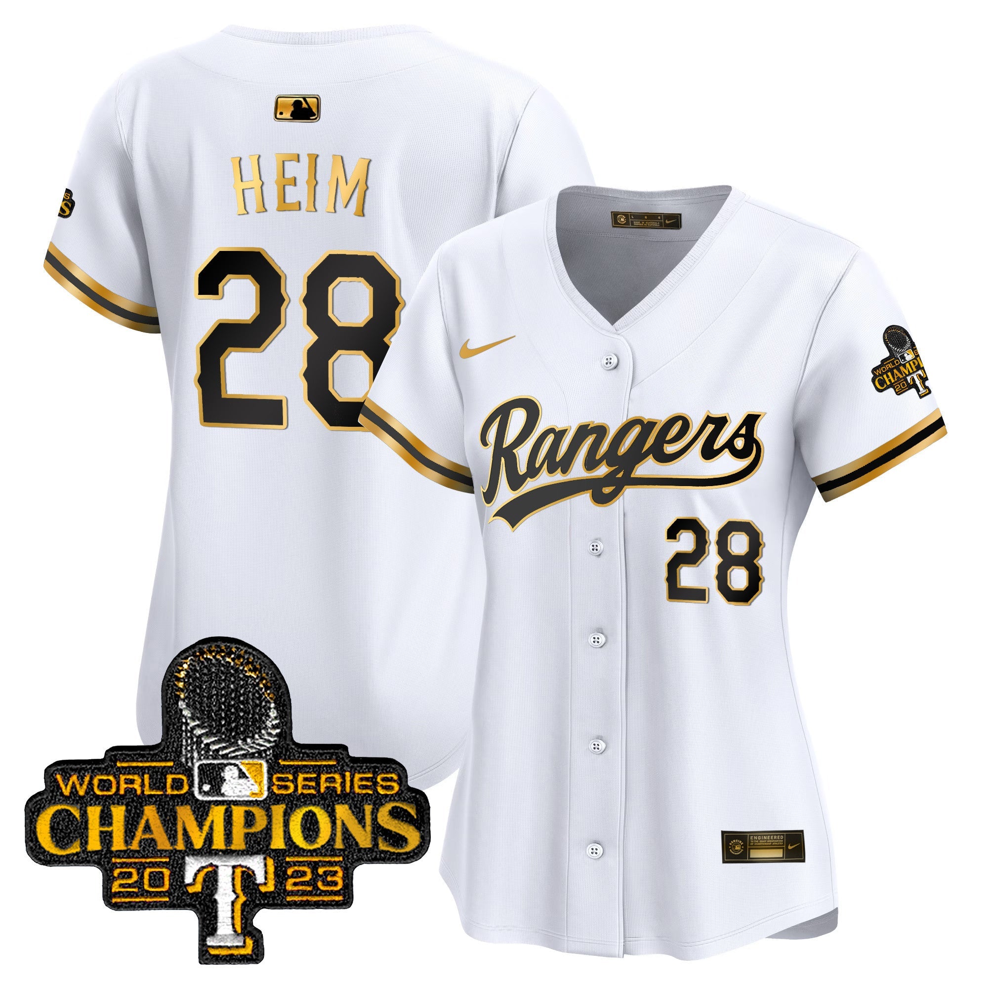 Women’s Texas 2023 World Series Champions Gold Trim Vapor Premier Limited Jersey